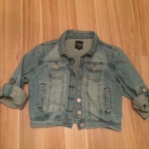 Cropped Jean Jacket size Medium
